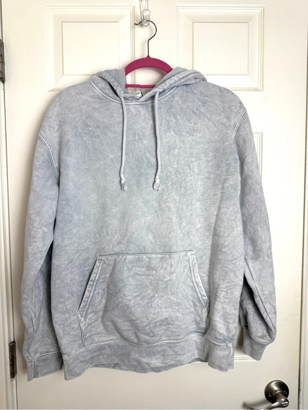 Katin Light Gray Hooded Pullover Sweatshirt - Casual Comfort Large Unisex Medium